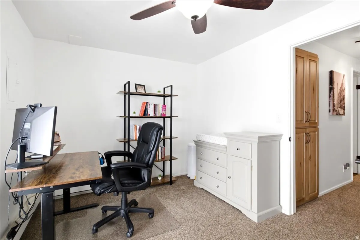 2 bedrooms with ceiling fans