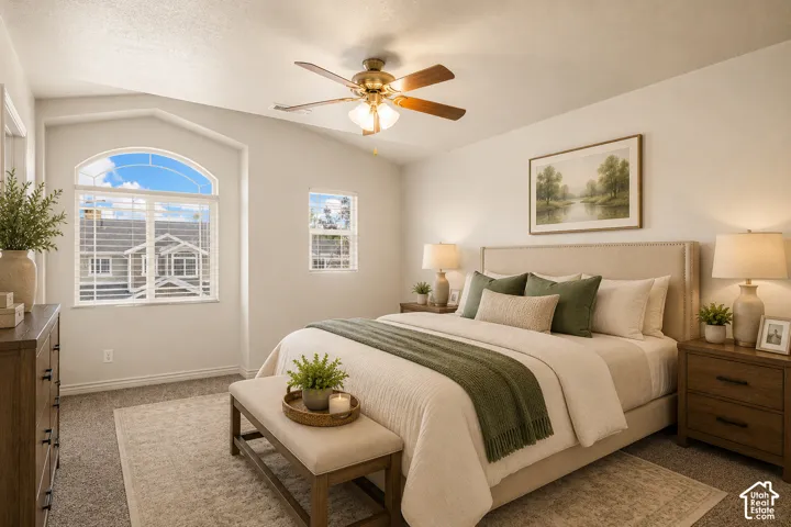 Virtually Staged Primary Bedroom