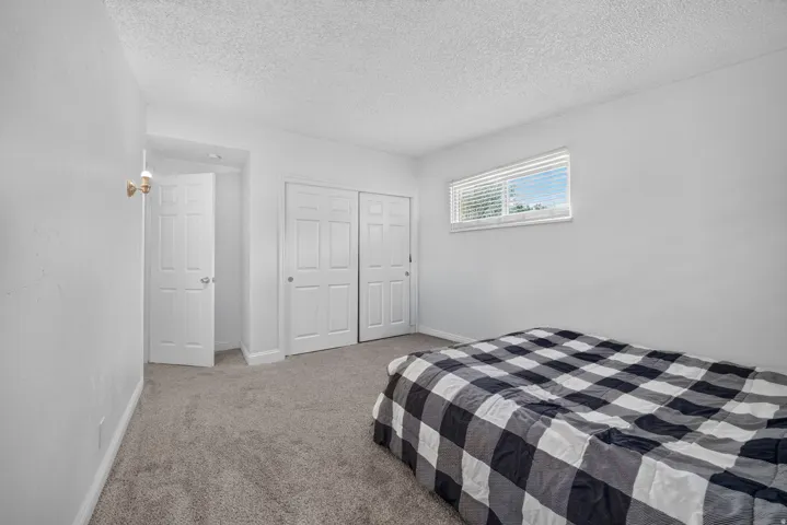 Neutral gray carpet flooring complementing light-toned walls