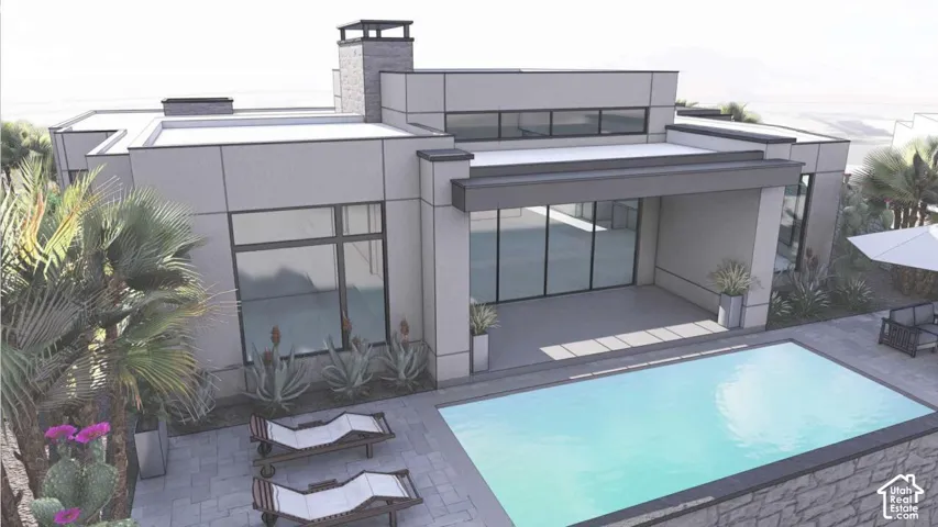 Rending of backyard concept