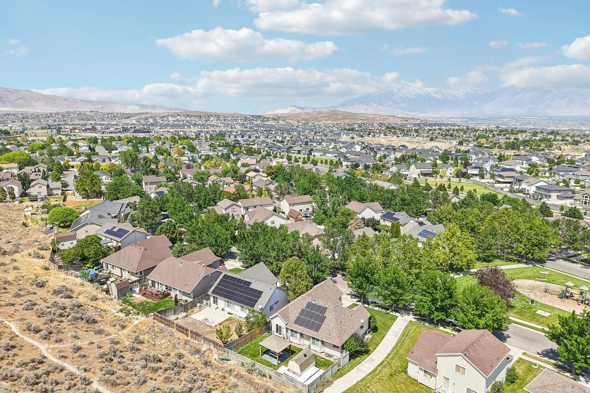 Expansive neighborhood setting featuring numerous residential properties