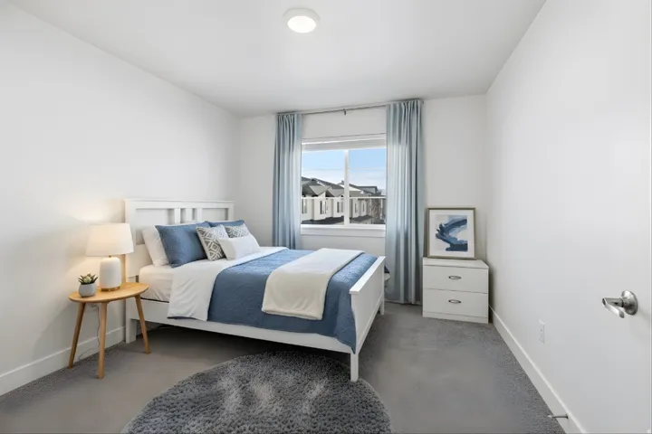 Neutral wall paint with carpet flooring