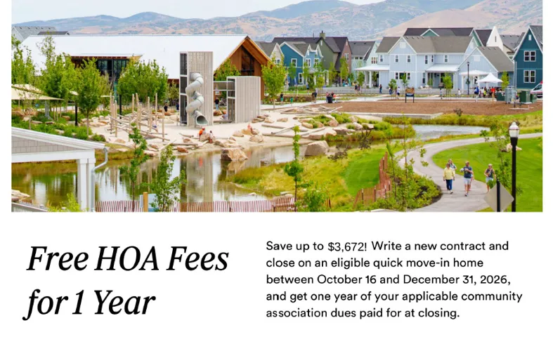 Promotional Incentive Disclosure. Outlining terms for the waiver of community association dues for the property