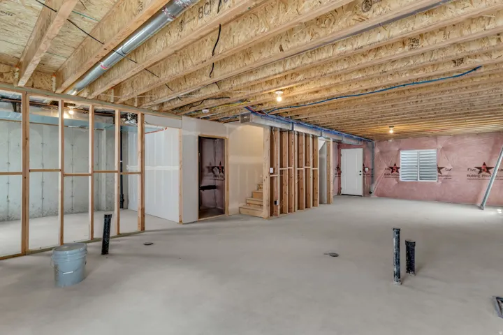 Unfinished basement with potential for two bedroom ADU with separate entrance.