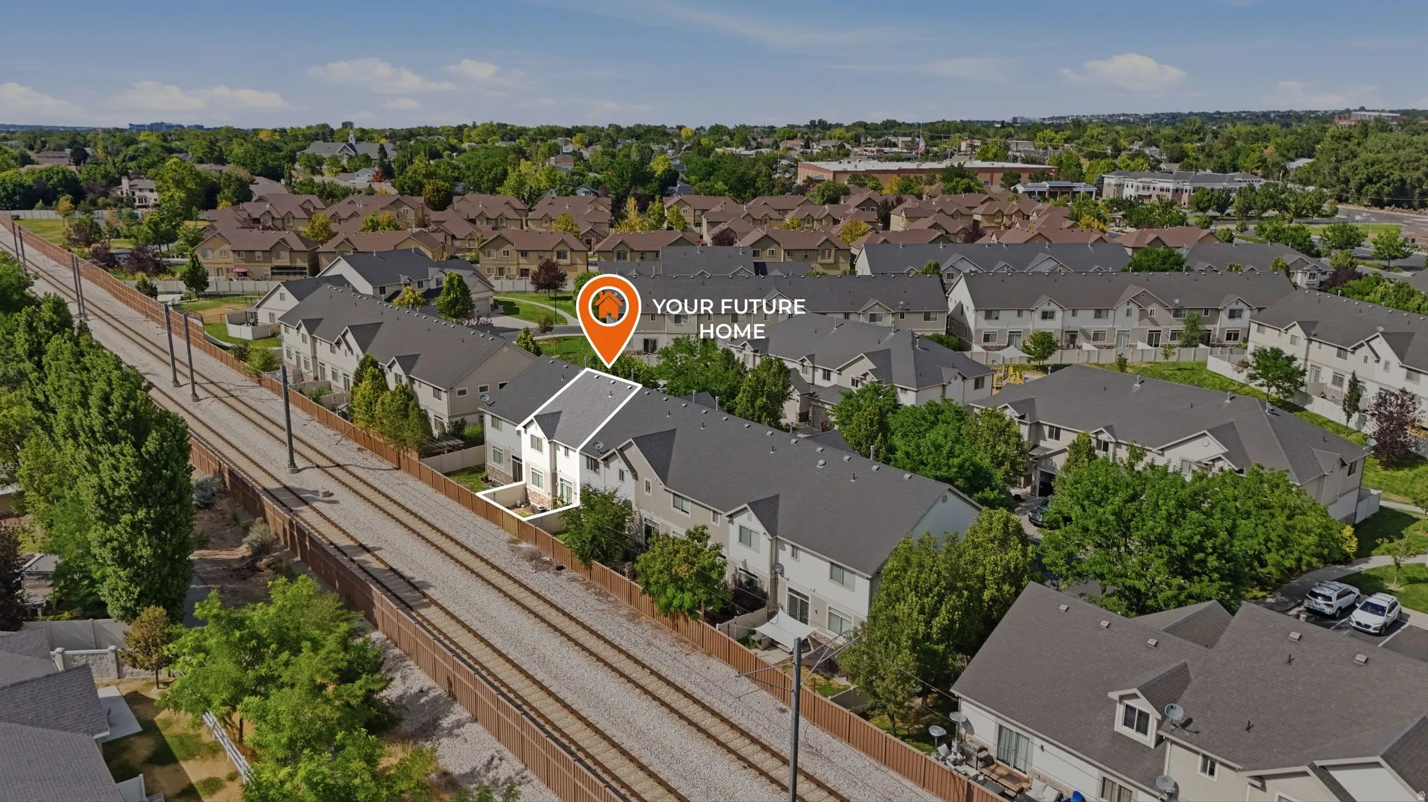 Townhome in a residential development