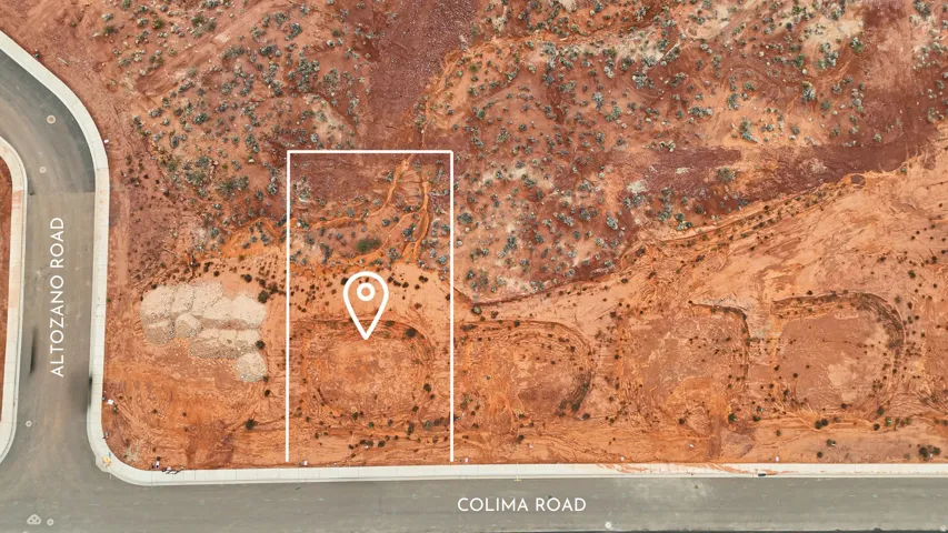 Aerial Property Survey. Outlining the boundaries of the property and its immediate surroundings