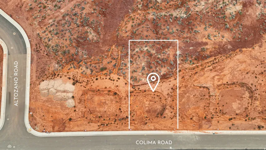 Aerial Property Map. Indicating the parcel's boundaries and location relative to Altozano Road and Colima Road