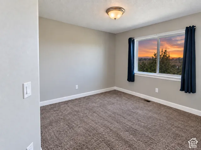 Neutral wall color with white trim