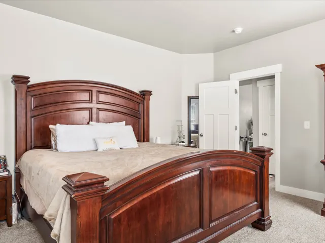 Light gray walls with white trim
