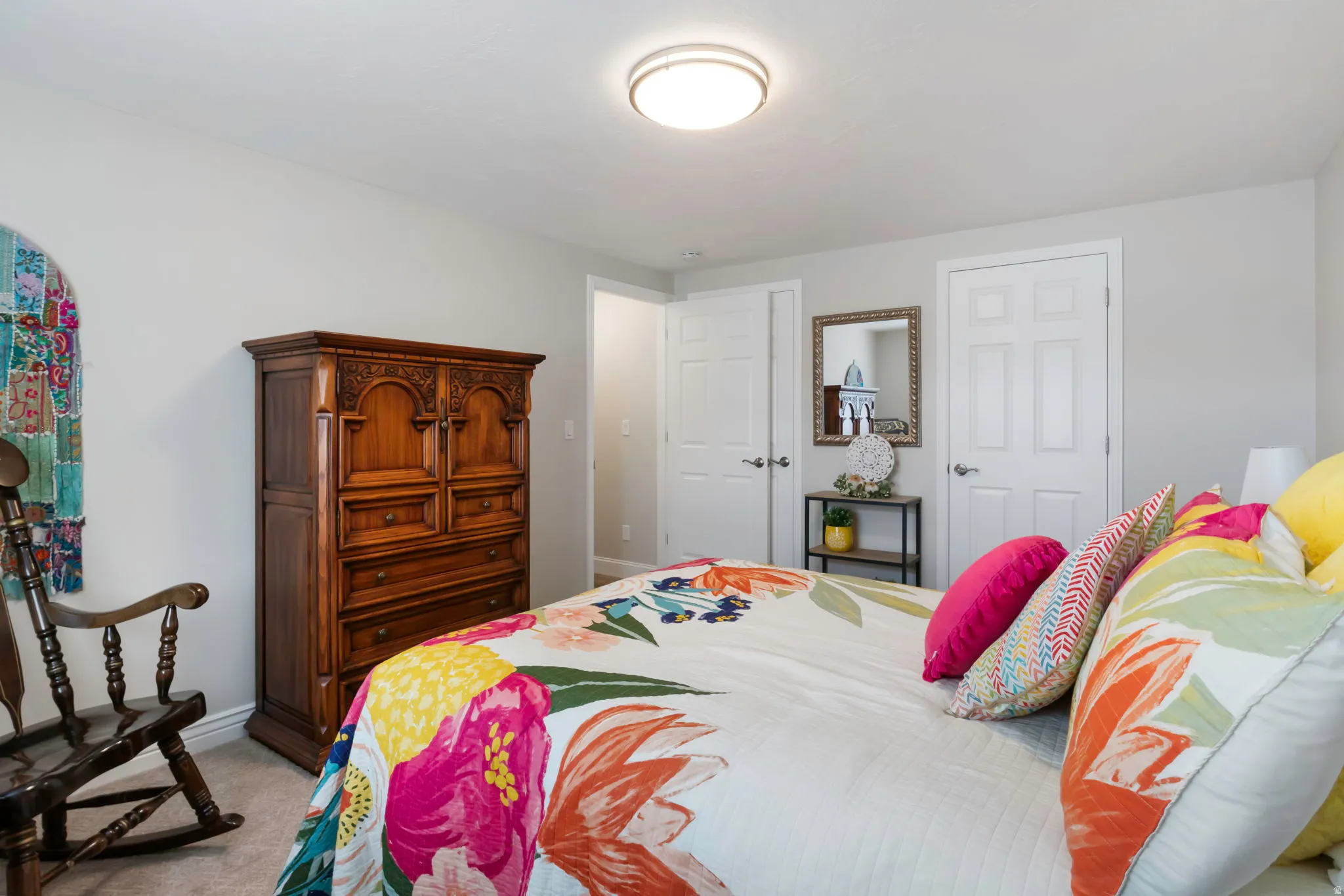 Light gray walls complementing off-white trim and doors