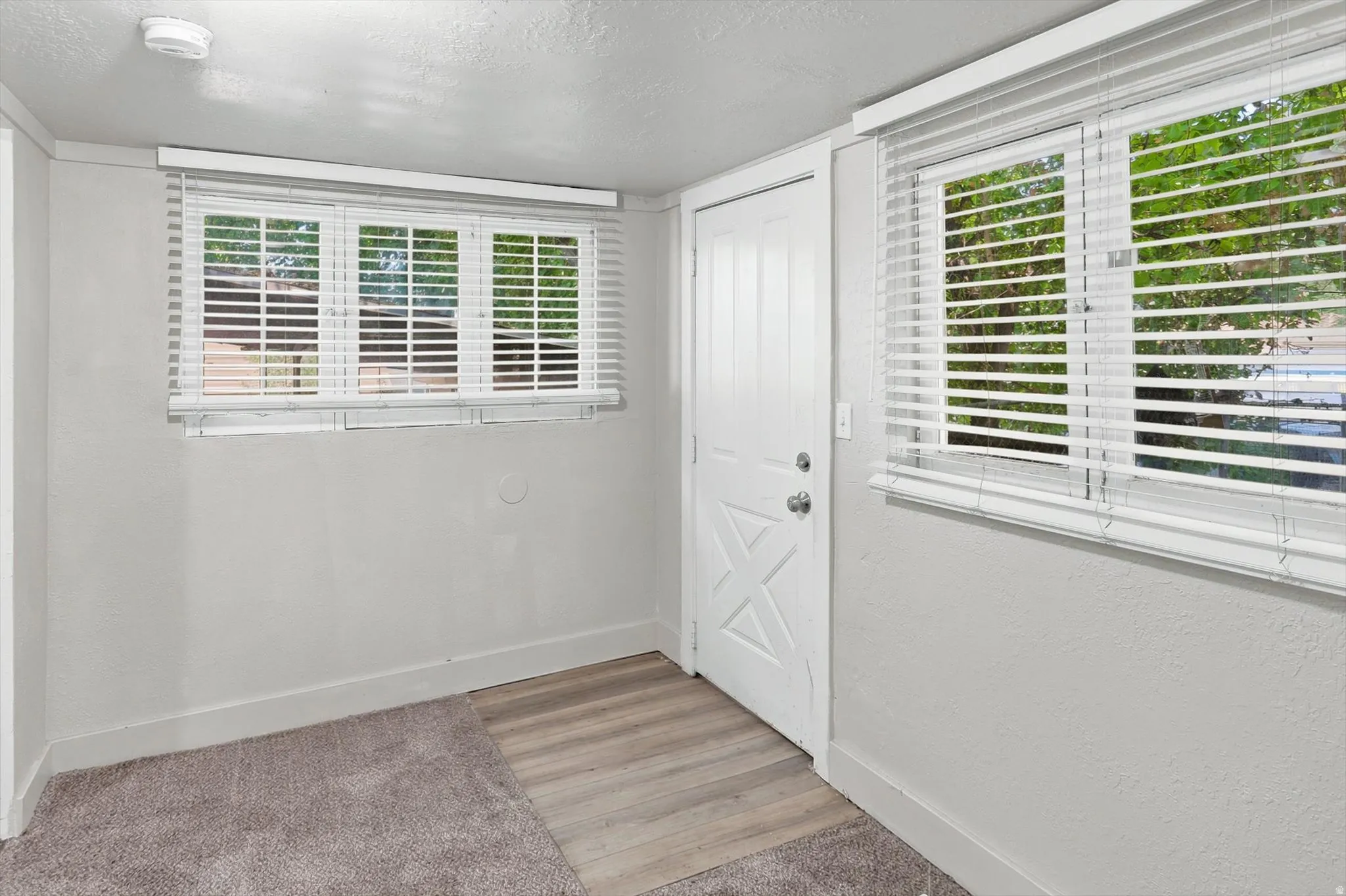 Bedroom two with back door