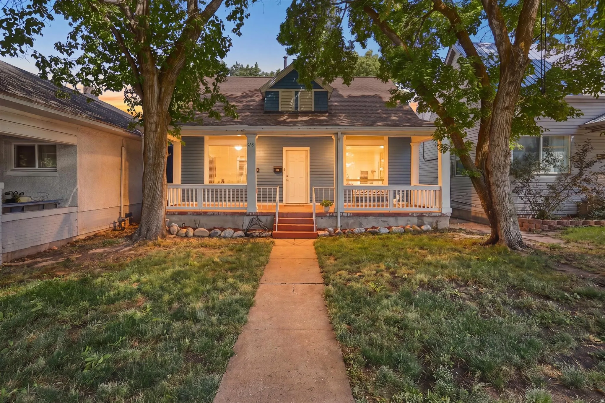 Front house at twilight