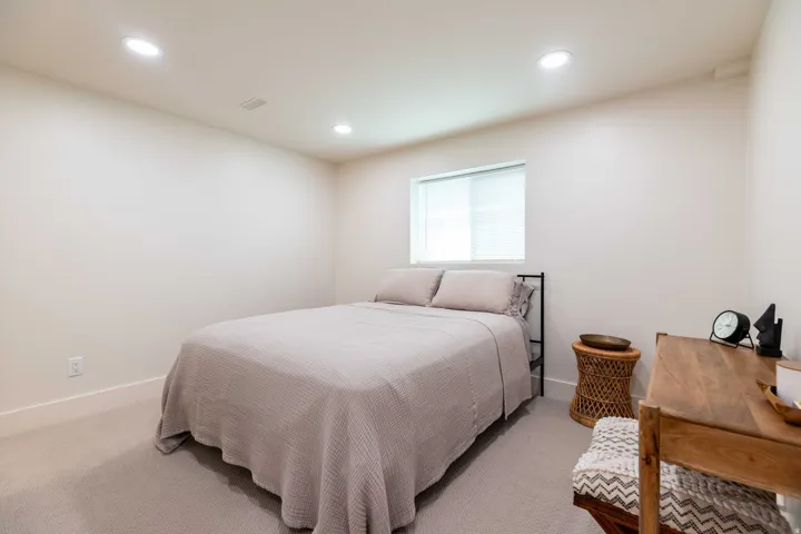 Bright interior space featuring recessed lighting and neutral wall tones