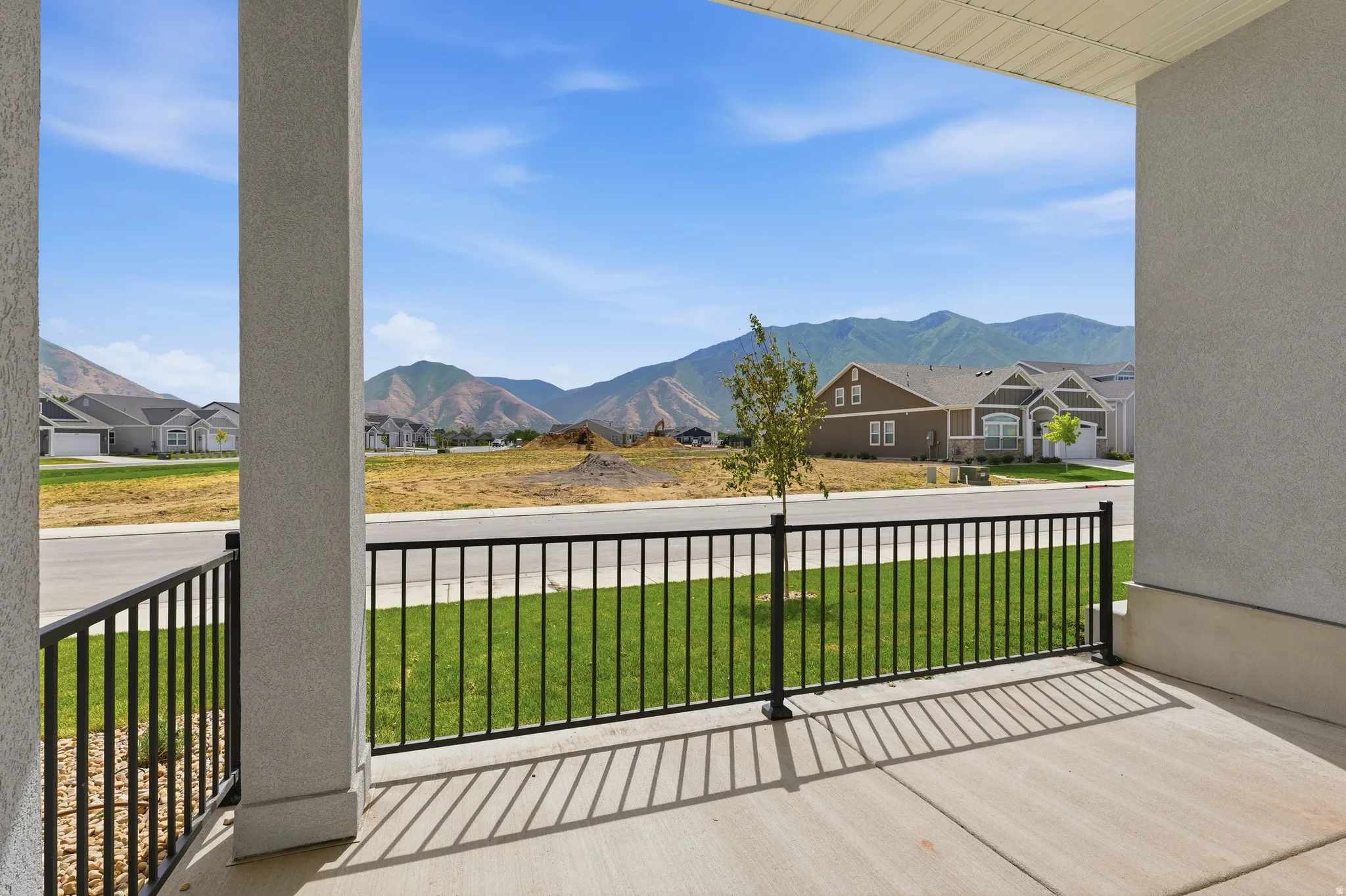 Stylish Security Railing on Porch