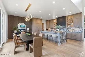 Wood-finish flooring throughout