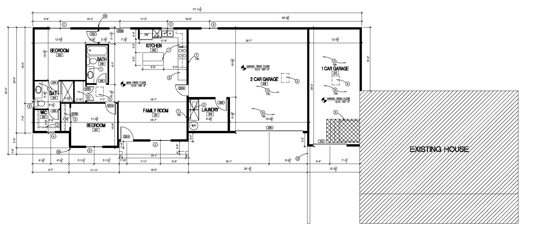Drawing for potential future house on property.