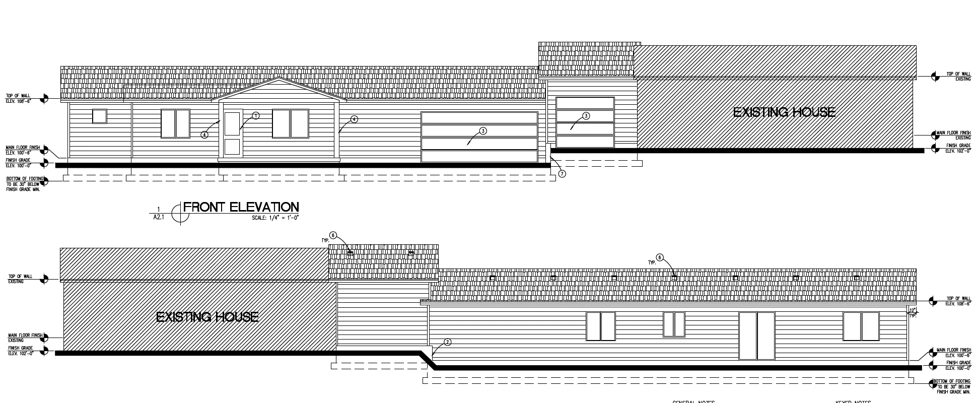 Drawing for potential future house on property.