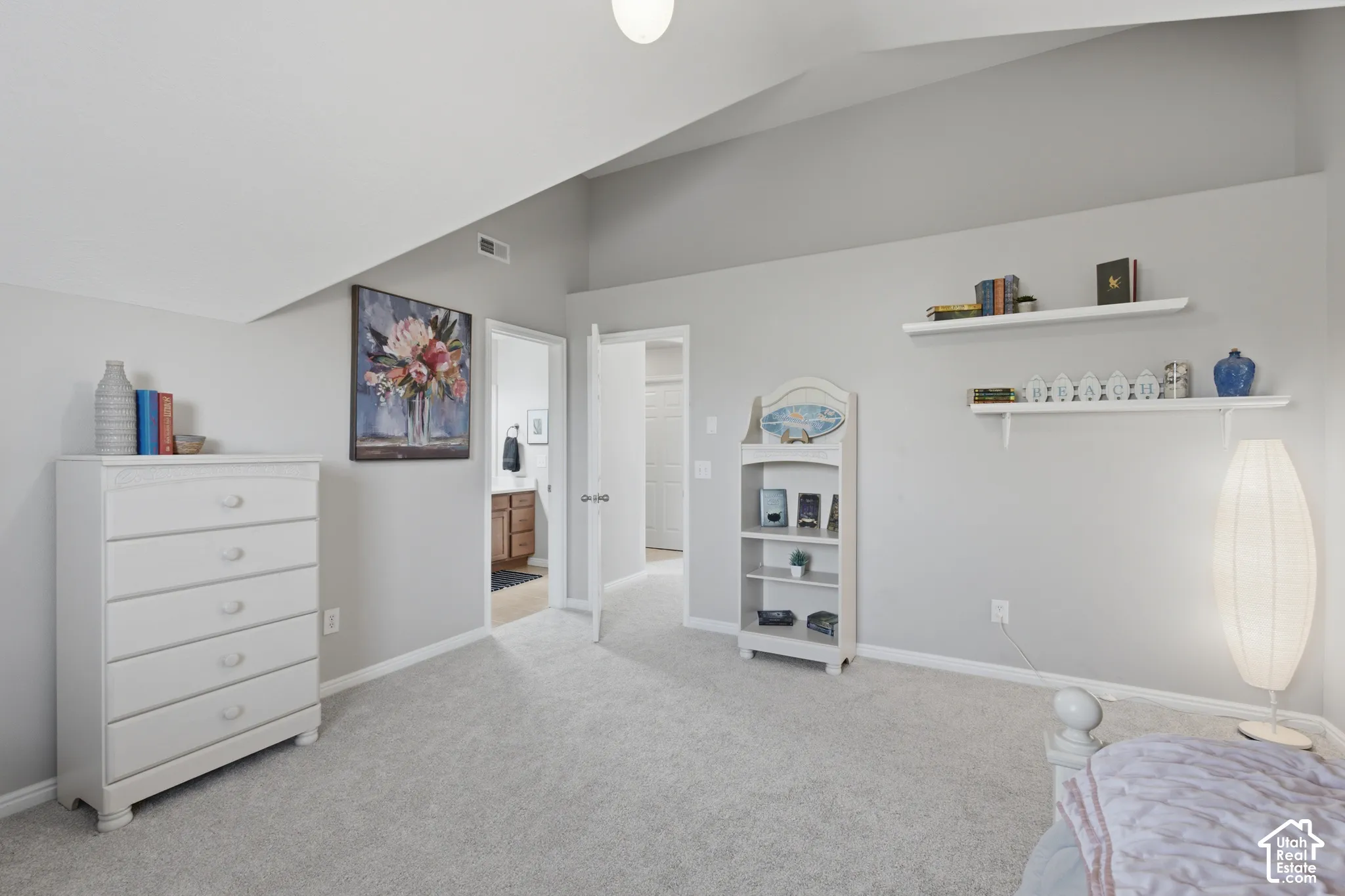 Bedroom 2, vaulted ceilings