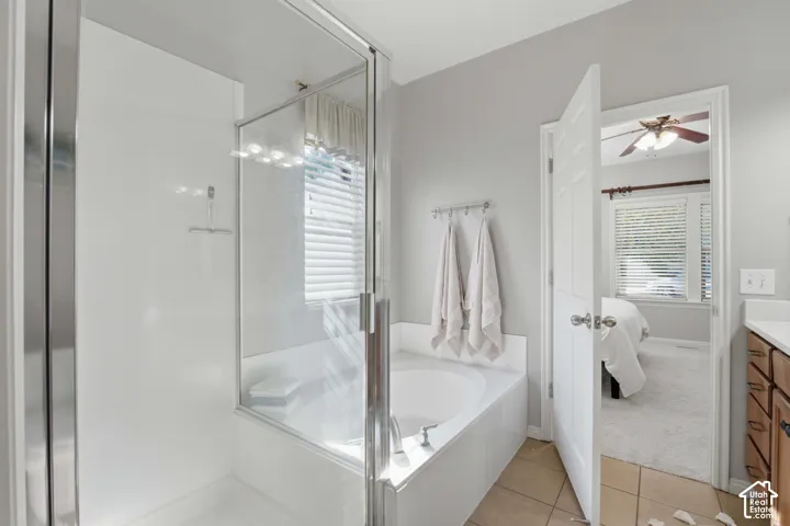 Separate shower and garden tub