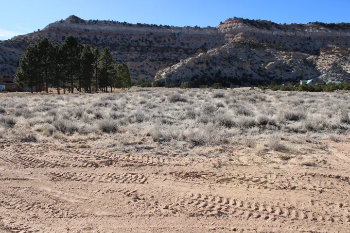 Expansive undeveloped land featuring natural terrain and distant mountains