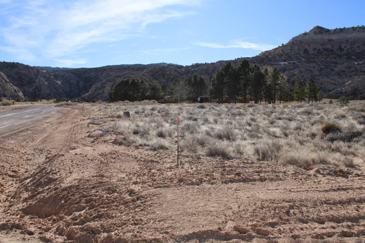 Expansive undeveloped lot featuring natural vegetation and distant mountain ranges