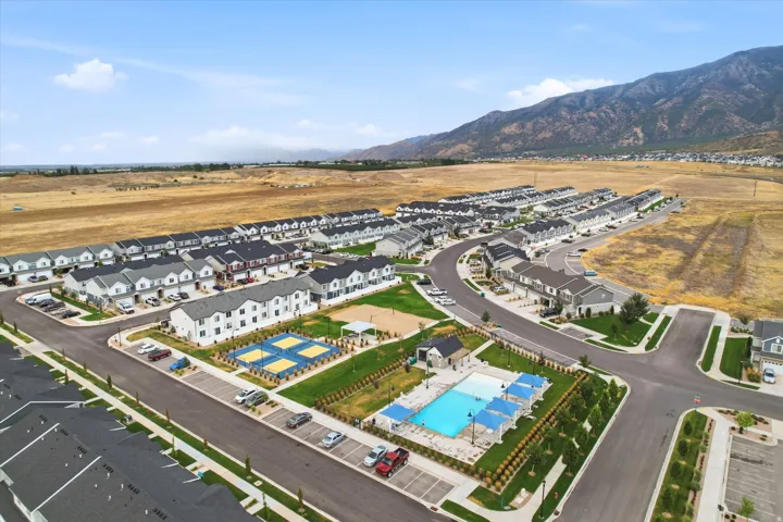 Community pool, courts and park