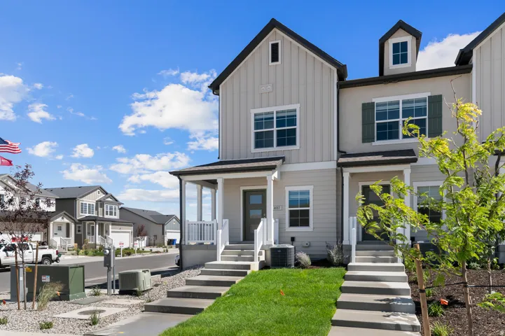 Contemporary exterior with board-and-batten siding