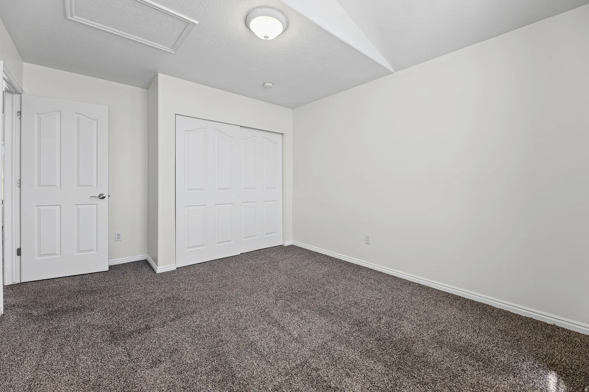 Neutral wall paint with textured carpeting