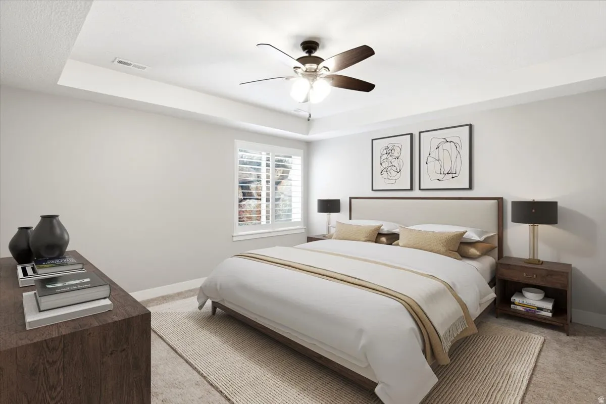 Main Floor Primary Bedroom Virtually Staged