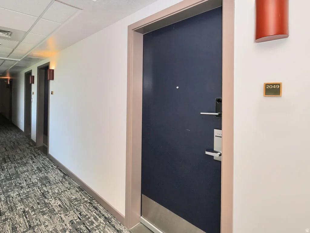 Interior entry with a digital lock