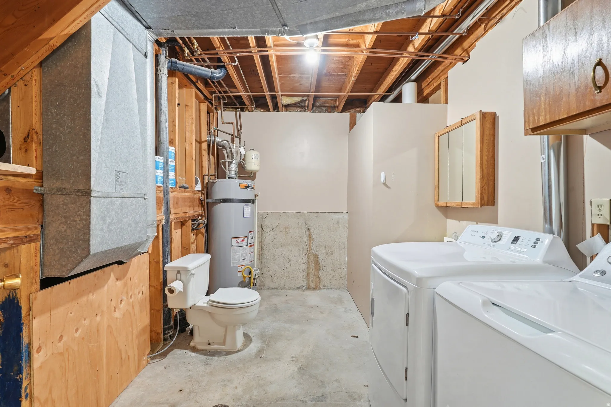 Laundry and half bathroom