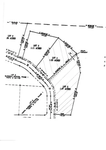 Plat Map. Illustrating lot dimensions and acreage for the property