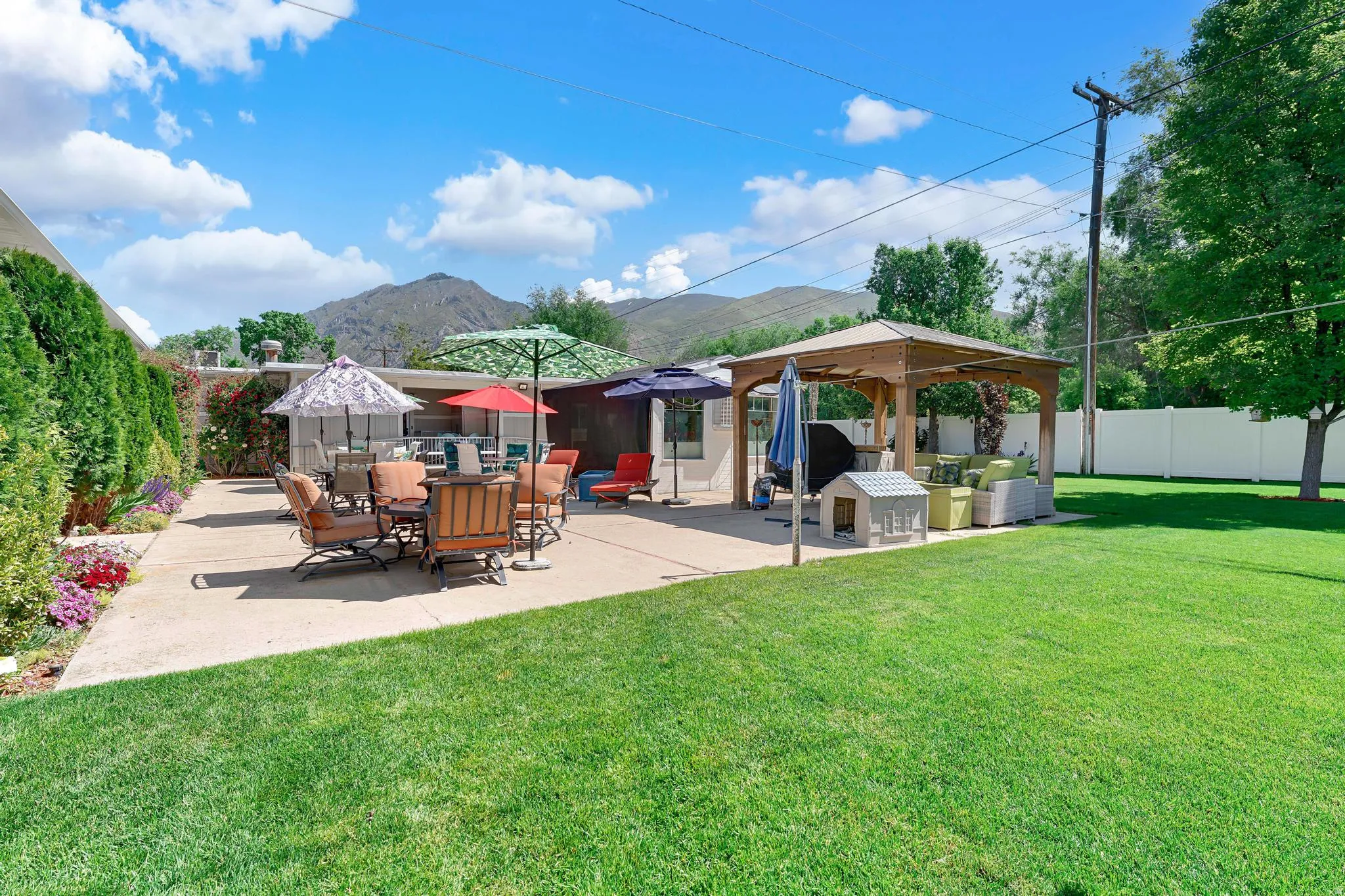 Patio with outdoor dining area