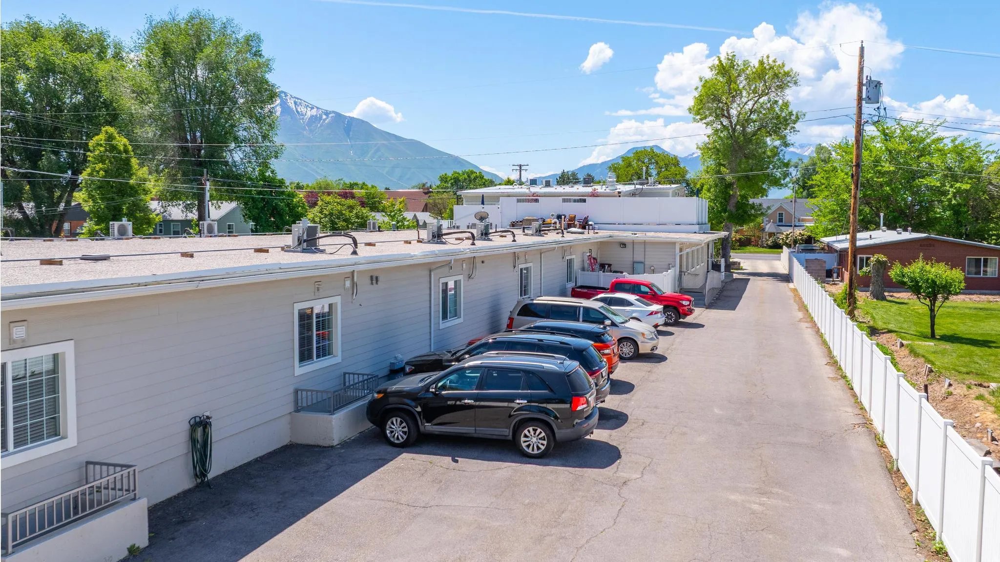 Rear of facility parking