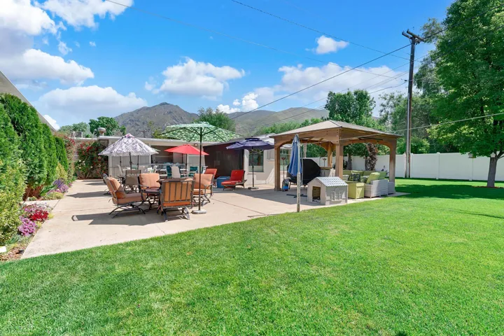 Patio with outdoor dining area