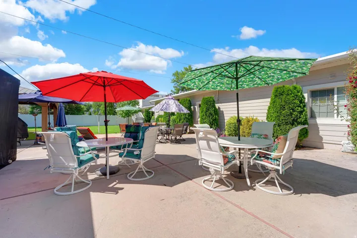 Patio with outdoor dining area