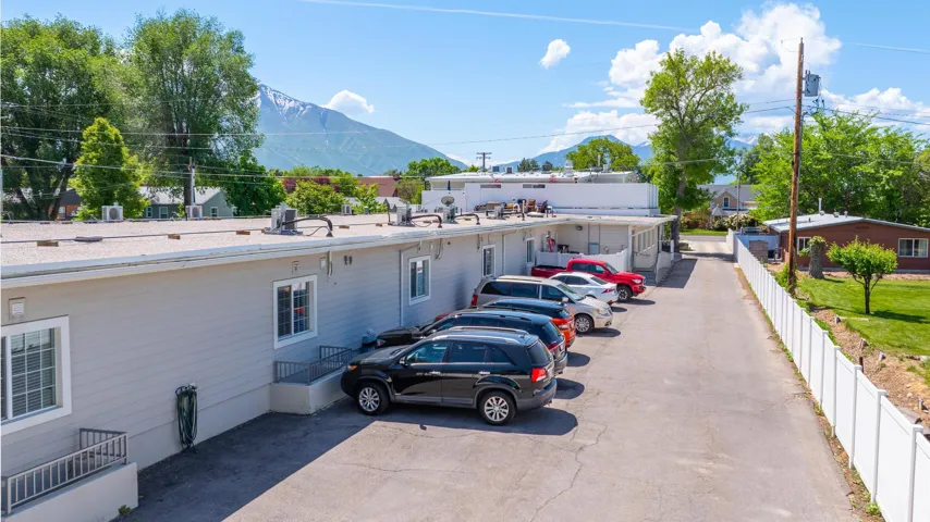 Rear of facility parking