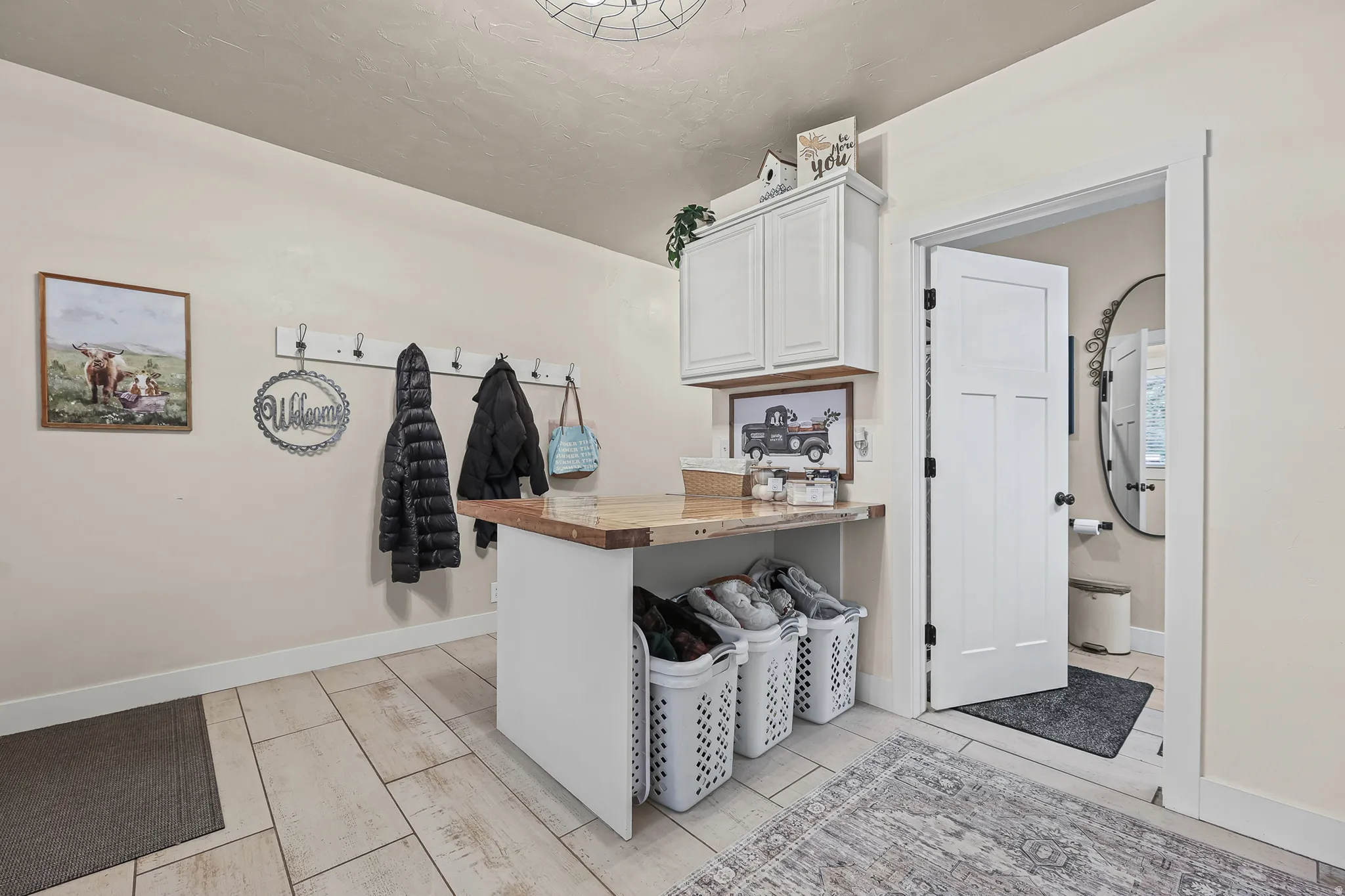 Mudroom/launry/drop zone area