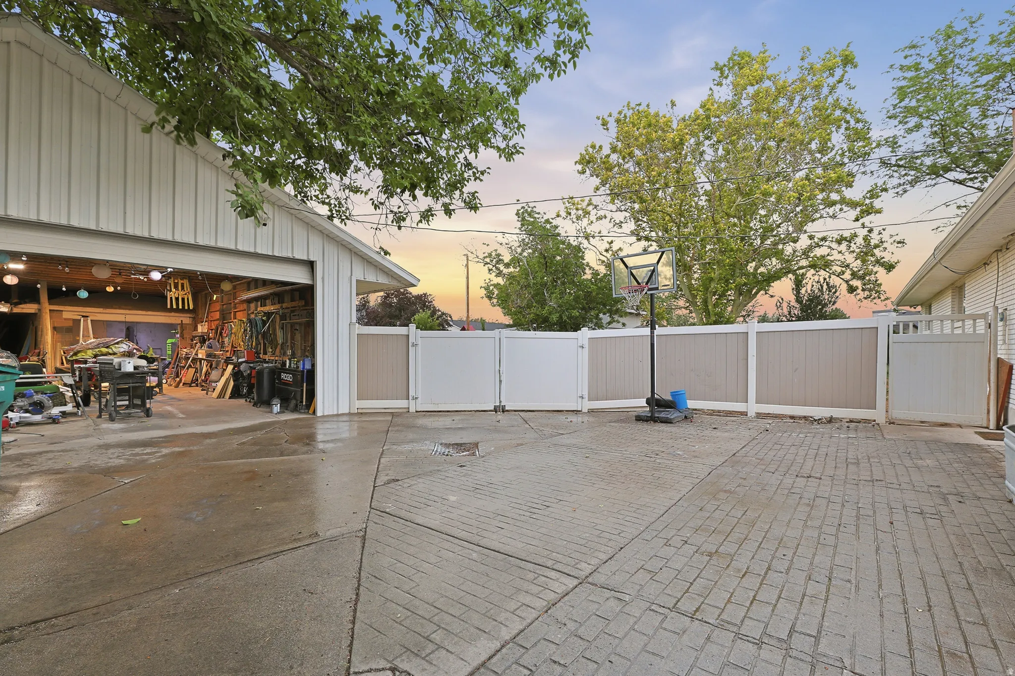 Shop and large concrete area