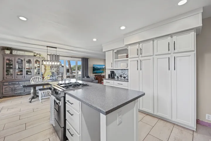 Kitchen featuring a large island