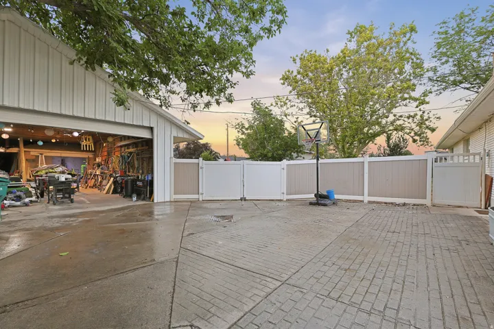 Shop and large concrete area