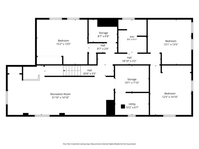 Floor plan of basement
