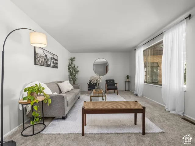 Very large living room right off the entry.
