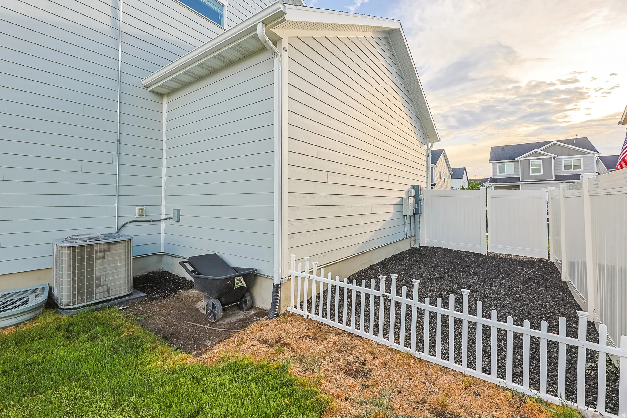 Fully fenced backyard