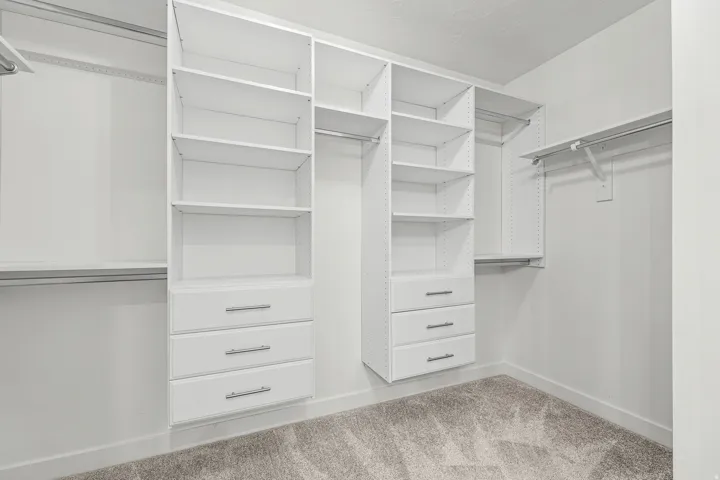 Walk in custom closet system