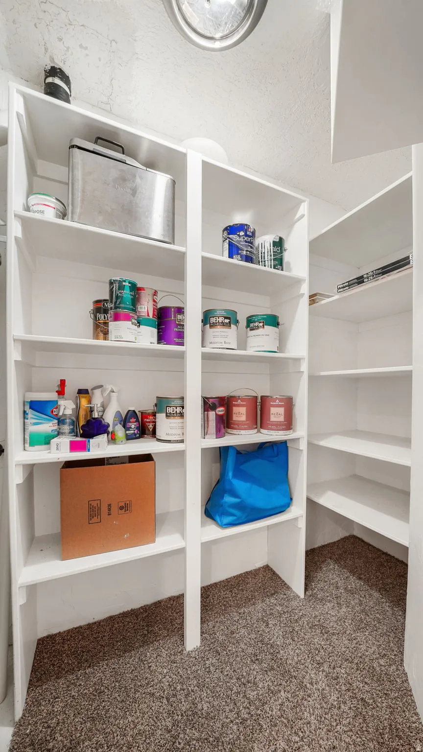 Basement storage room
