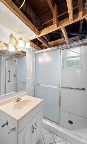The basement bathroom will need some TLC.