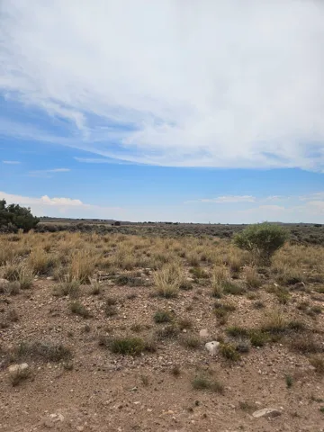 Expansive open land featuring natural desert vegetation, a mix of gravel and dirt ground cover, and distant horizons under a broad sky