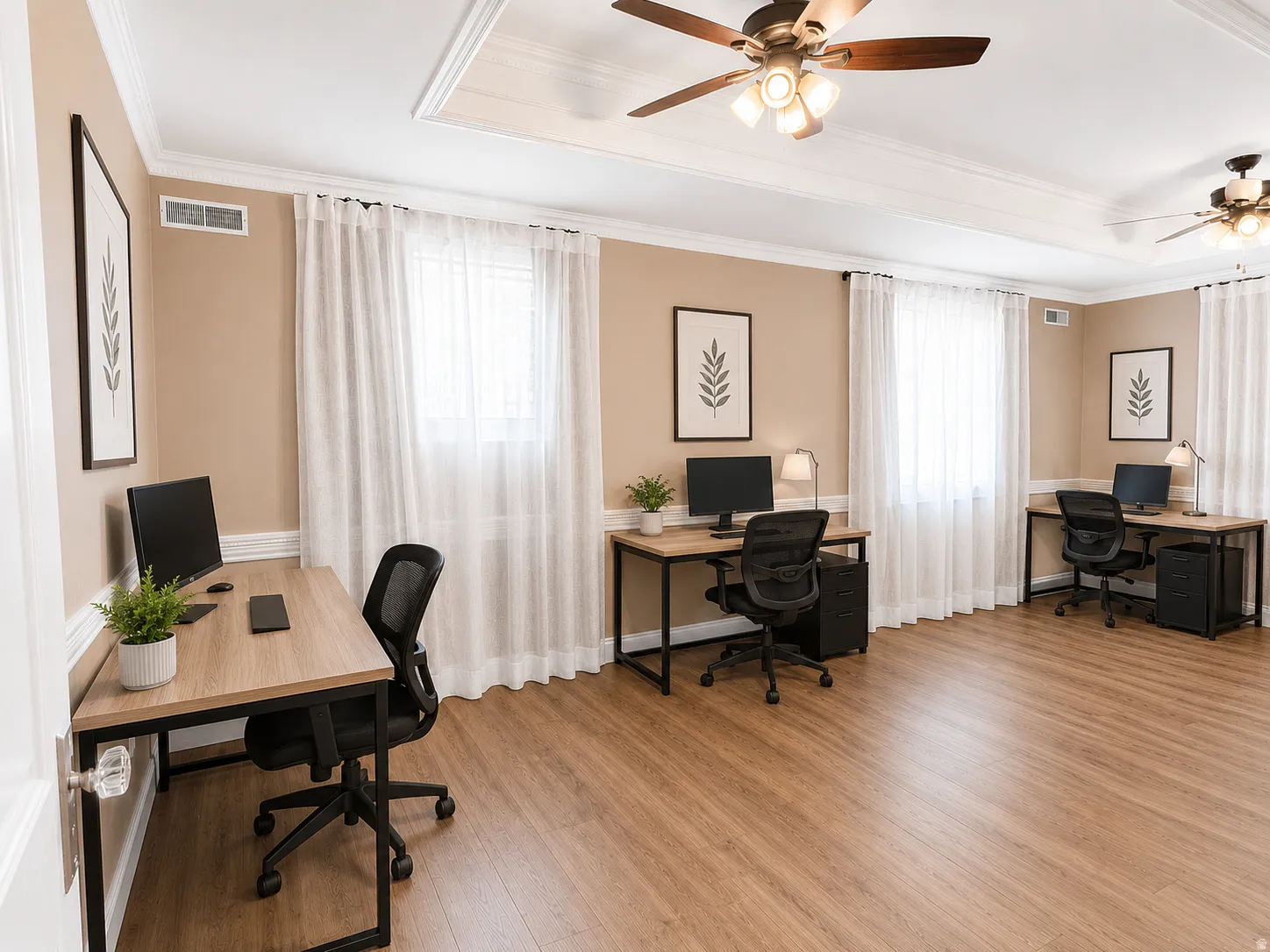 Main Floor Office Virtually Staged