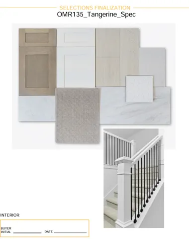 Selections Finalization. Detailing interior finish selections for the property